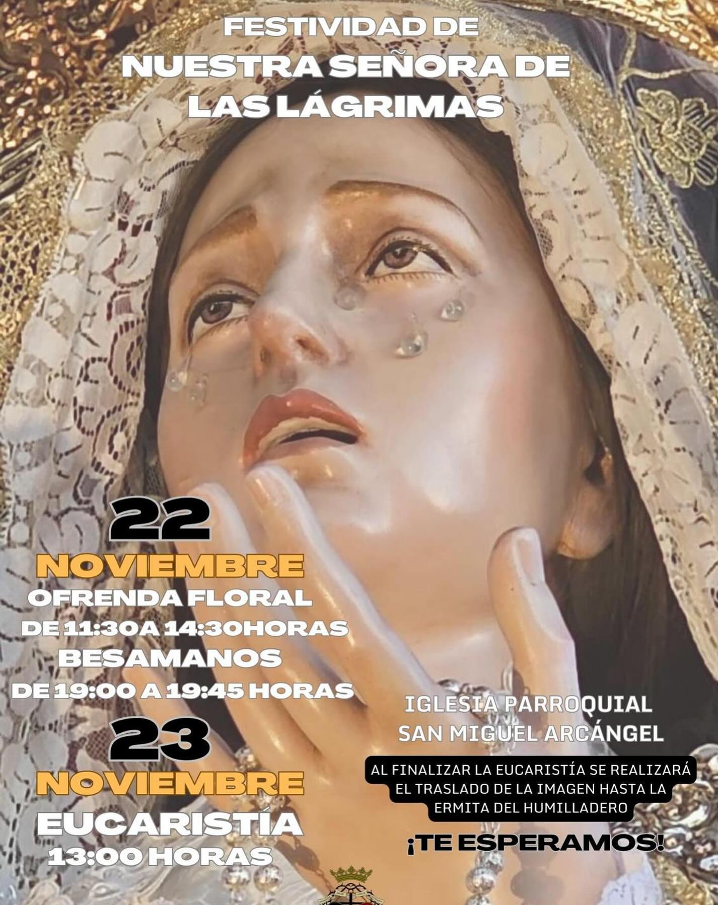 Cartel Fiesta Virgen Lágrimas