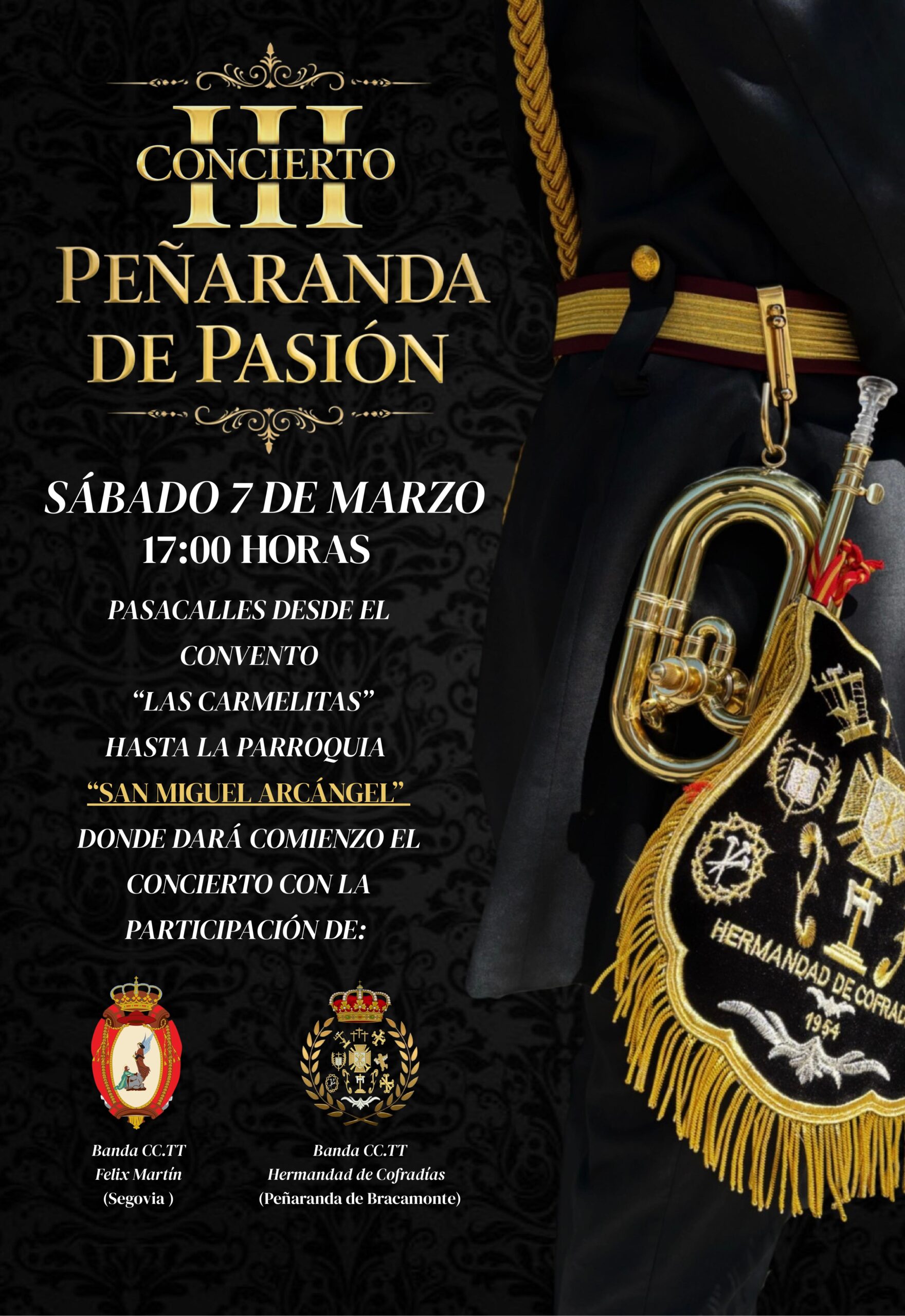 La Banda de Cornetas y Tambores organiza su III Concierto «Peñaranda Pasión»