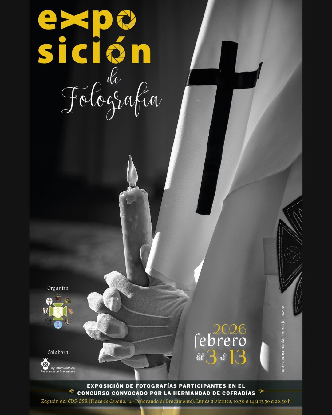 La Hermandad de Cofradías inaugura mañana su exposición de fotografía: la obra ganadora ilustrará el cartel de la Semana Santa 2026